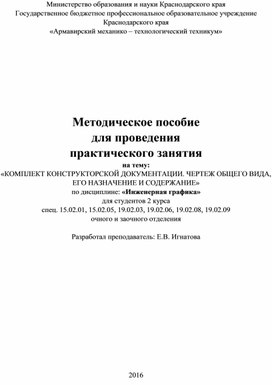 Практическая работа специальности 15.02.05. «Техническая эксплуатация оборудования в торговле и общественном питании»