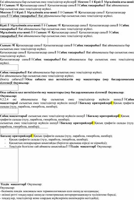 Екі айнымалысы бар сызықтық емес теңсіздіктер жүйесі. (бекіту сабағы)