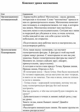 Обложка для материала Математика "Точка, прямая,кривая"