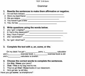 Обложка для материала Тест по грамматике для 4-5 класса