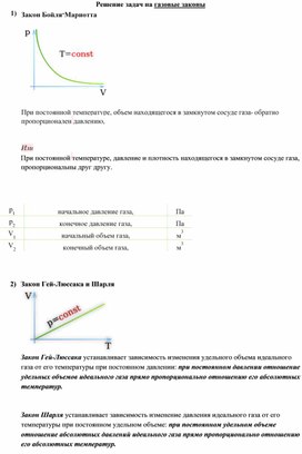 Решение задач по химии на тему "Газовые законы"