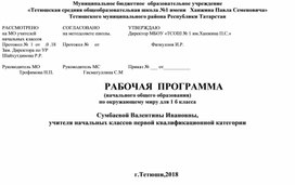 Рабочая программа по математике в 1 классе УМК "Перспектива"