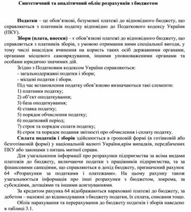 Обложка для материала Синтетичний та аналітичний облік розрахунків з бюджетом