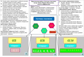 Обложка для материала Практическая работа «Системы счисления» Автор: Зонова Марина Николаевна,  учитель информатики