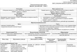 Обложка для материала Технологическая карта у рока русского языка