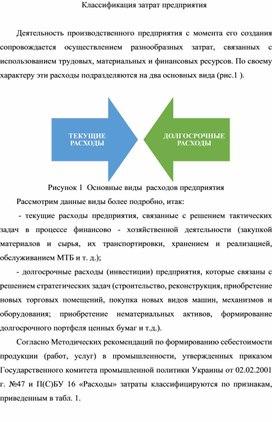 Обложка для материала Классификация затрат предприятия