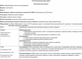 Обложка для материала Урок математики по теме "Прямоугольник. Квадрат"