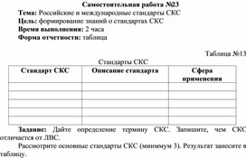 Обложка для материала Самостоятельная работа по теме Российские и международные стандарты СКС