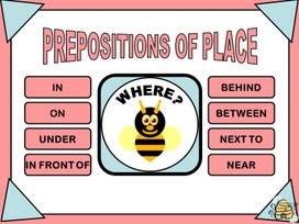 Презентация к урока английского языка для 2 класса по теме "prepositions of place 1"