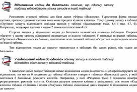 Обложка для материала Відношення «один до багатьох»