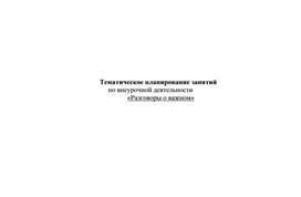 Рабочая программа по курсу "Разговоры о важном" 1-4 класс