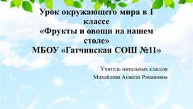 Обложка для материала урок окружающего мира в 1 классе