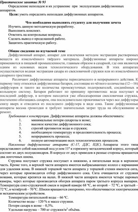 Обложка для материала Практическая работа специальности 15.02.05. «Техническая эксплуатация оборудования в торговле и общественном питании»