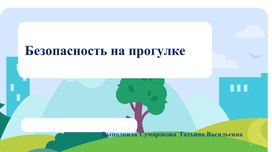 Обложка для материала презентация "безопасность на прогулке"