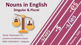 Обложка для материала Nouns in English: singular & plural, 4-6 классы