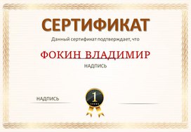 Сертификат № 12