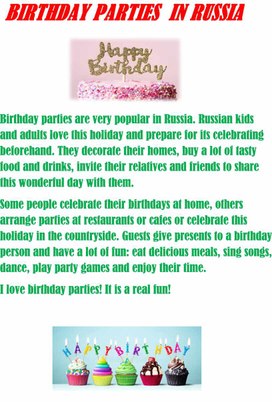 Project Birthday Parties in Russia