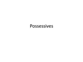 14 Possessives