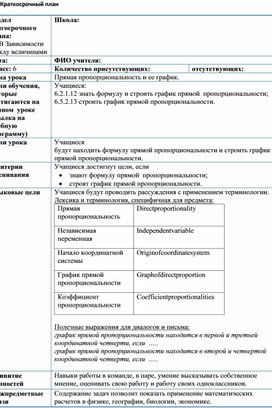Обложка для материала 8. Прямая пропорциональность и её график. Вариант 2.