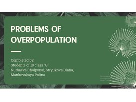 Презентация к уроку английского языка "Перенаселение"