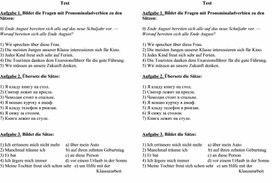 Тест по темам "Местоименные наречия", "Парные глаголы" и "Управление глаголов" для 5-8 классов (немецкий язык)