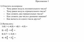 Обложка для материала 46 Умножение рациональных чисел Приложение 1 Вариант 2