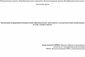 Обложка для материала Конспект ННОД Скоро в школу, подготовительная группа
