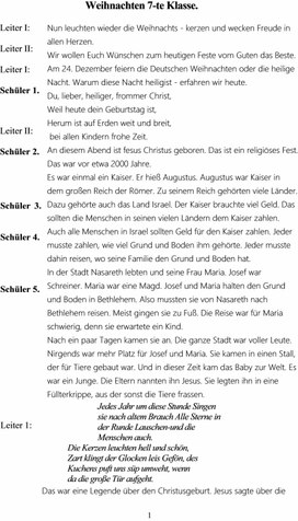 Обложка для материала Сценарий мероприятия "Weihnachten" для 7-го класса