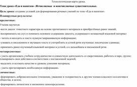Обложка для материала Технологическая карта урока. Тема урока «Еда и напитки» .Исчисляемые  и неисчисляемые существительные.