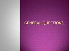 11 General questions