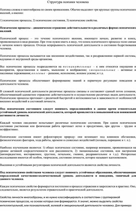 Обложка для материала материал по психологии