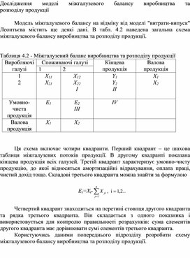 Обложка для материала Дослідження моделі міжгалузевого балансу виробництва та    розподілу продукції
