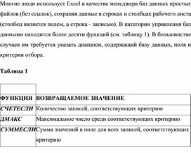 Обложка для материала Excel