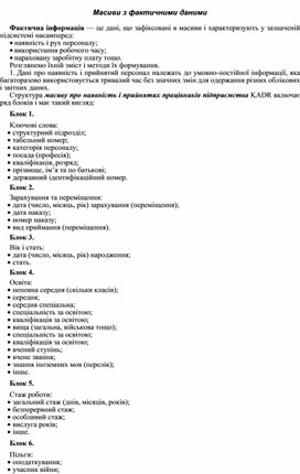 Обложка для материала Масиви з фактичними даними