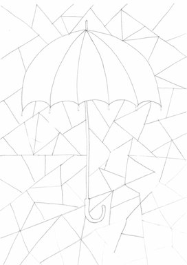 Изобразительное искусство. Мозаика "Разноцветный зонт"