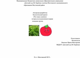 Авторская разработка экологический проект "Что такое семечко"