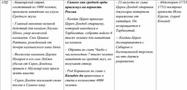 Таблица по истории России, Казахстана и Средней Азии. 26 часть