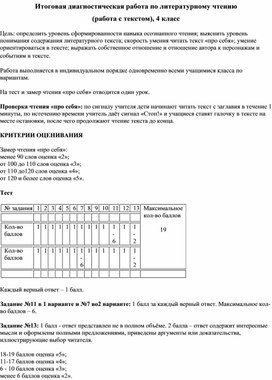 Обложка для материала Смысловое чтение за год  4 класс