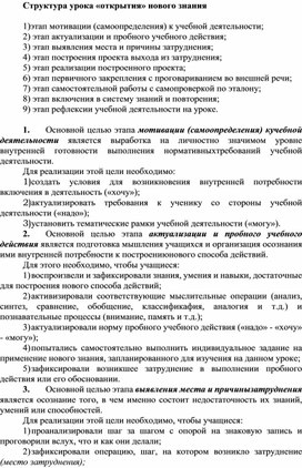 Обложка для материала Урок открытия новых знаний