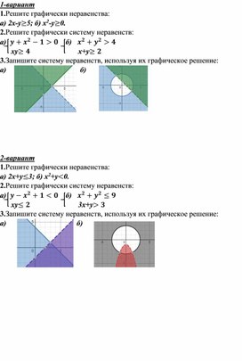 Обложка для материала Самостоятельная работа . Уравнения и неравенства с двумя переменными. Алгебра. 9 класс