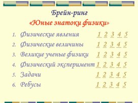 Обложка для материала презентация брейн ринг