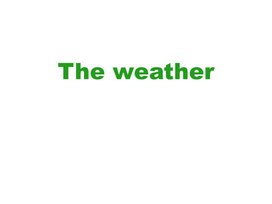 Презентация "The weather"