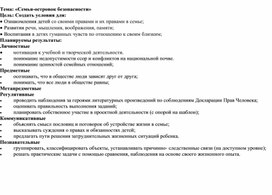 Обложка для материала Конспект внеурочного занятия по теме "Семья - островок безопасности"