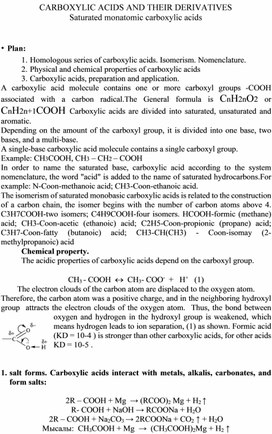 CARBOXYLIC ACIDS AND THEIR DERIVATIVES