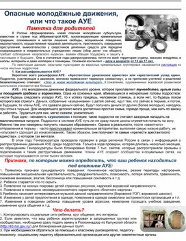 Обложка для материала Опасные молодёжные движения, или что такое АУЕ