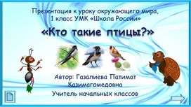 Презентация по окружающему миру на тему "Кто такие птицы?"