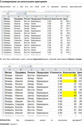 Обложка для материала Электронная таблица Microsoft Excel