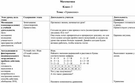 Обложка для материала конспект урока математики 2 класс