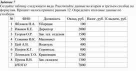 Обложка для материала Электронная таблица Microsoft Excel