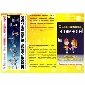 Обложка для материала Буклет "Стань заметнее на дороге"